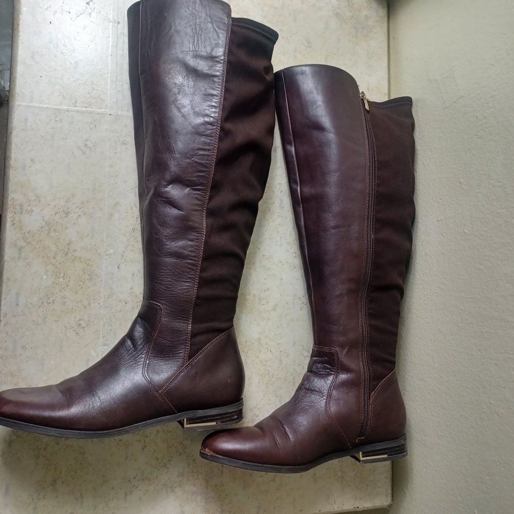 Nine West Dark Brown Over the Knee Boots